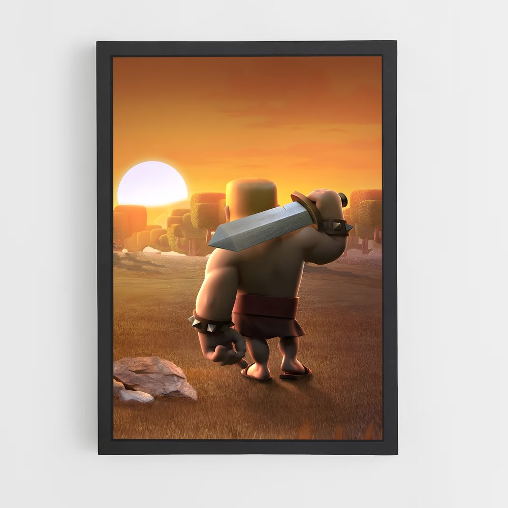 Poster Guerrier Cartoon – affiche Clash of clans (vue 2)
